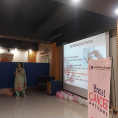 Breast Cancer Awareness Session by Prof. Dr. Rufina Soomro at  K Electric head office