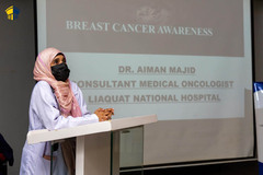 Breast Cancer Awareness Session by Dr. Aiman Majid (Consultant, Oncology) at Cedar College (D.H.A campus)