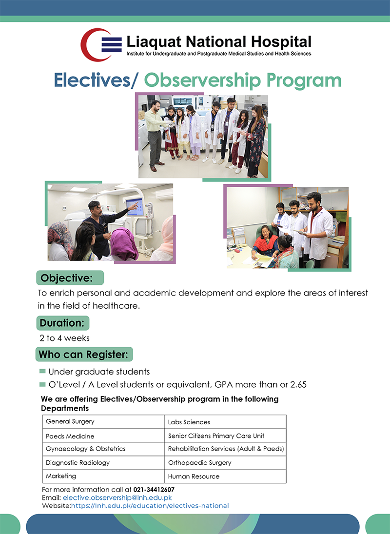 Electives and Observership Program