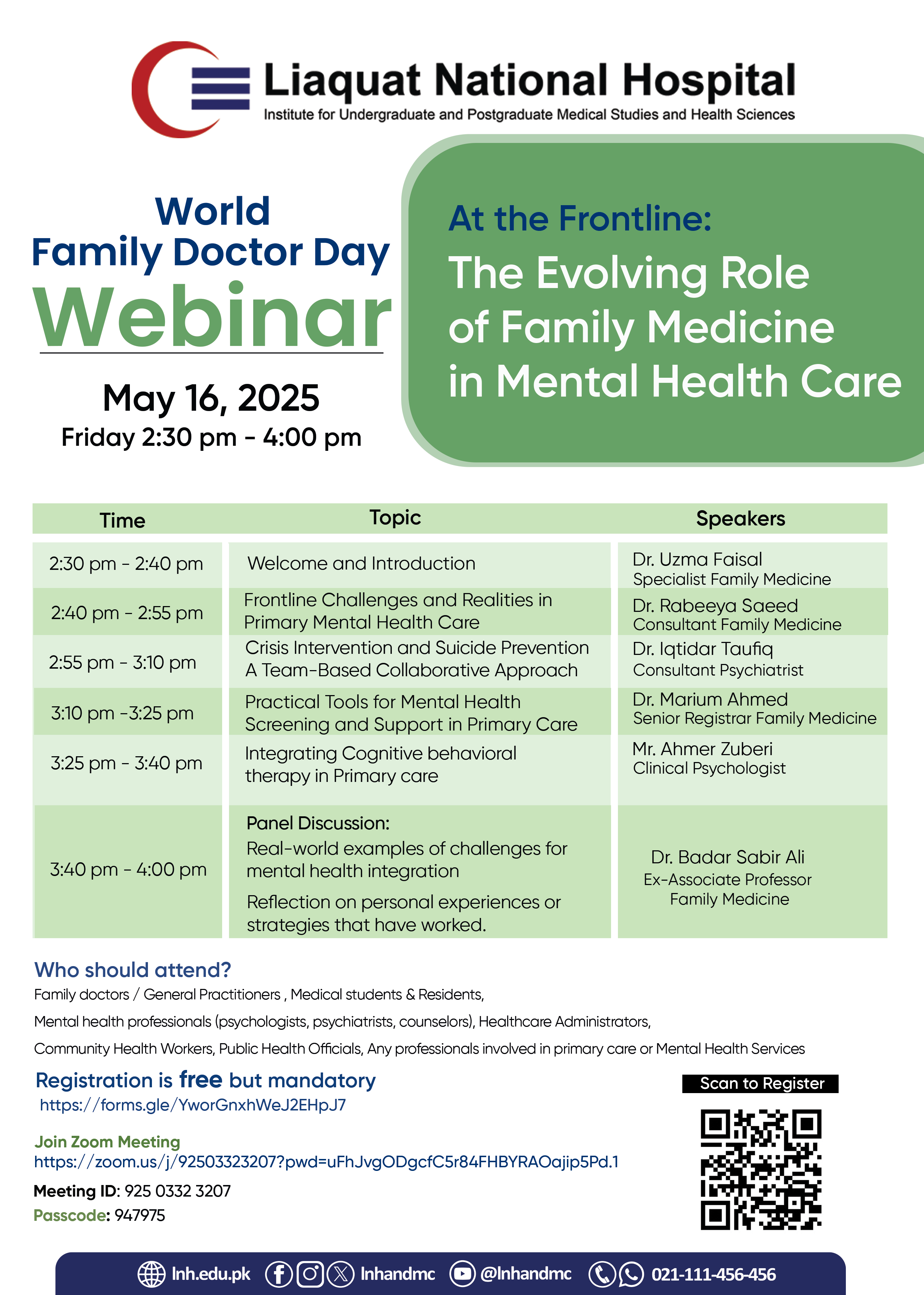 Webinar on At the Frontline: The Evolving Role of Family Medicine in Mental Health Care | May 16, 2025 Webinar on At the Frontline: The Evolving Role of Family Medicine in Mental Health Care | May 16, 2025
