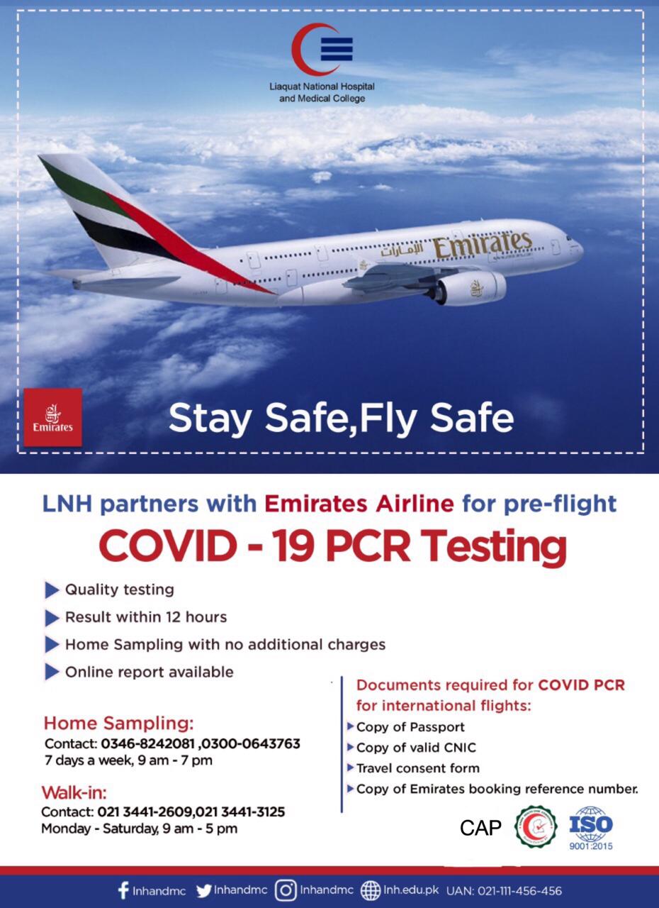 Pre-flight COVID-19 PCR Testing