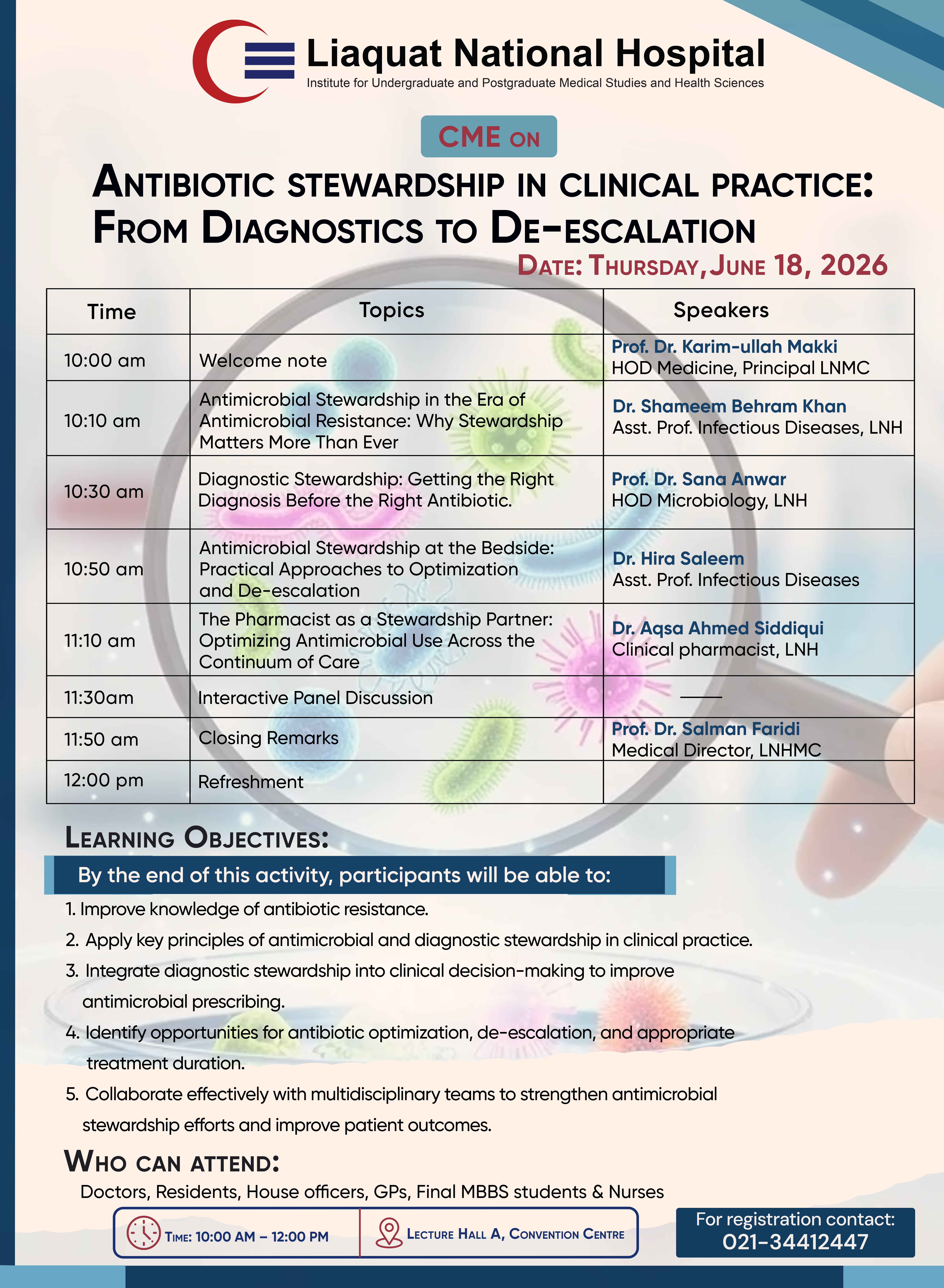 CME on Antibiotic Stewardship in Medical Practice, June 18, 2026