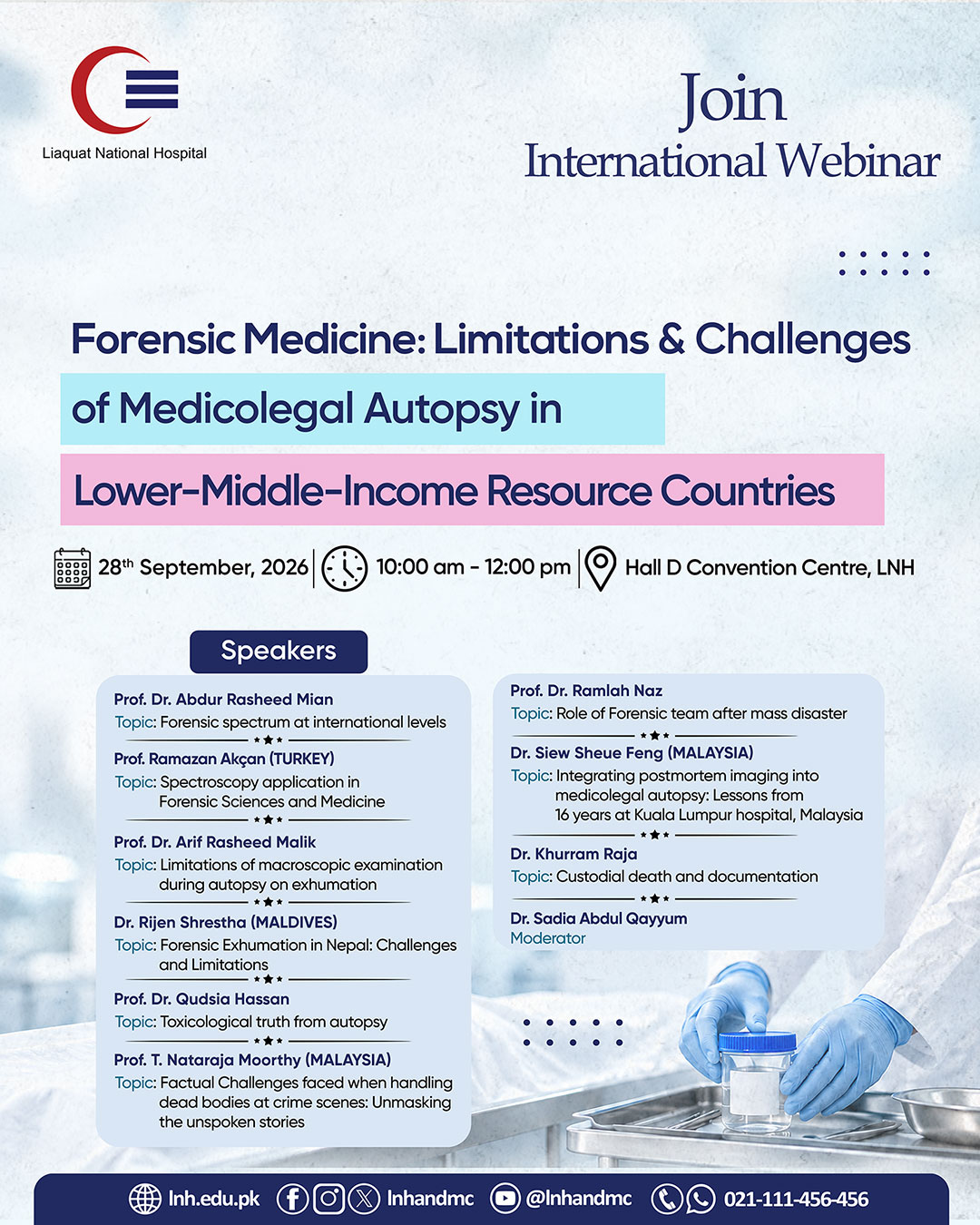 Webinar on Forensic Medicine: Limitations & Challenges of Medicolegal Autopsy in Lower-Middle-Income Resource Countries