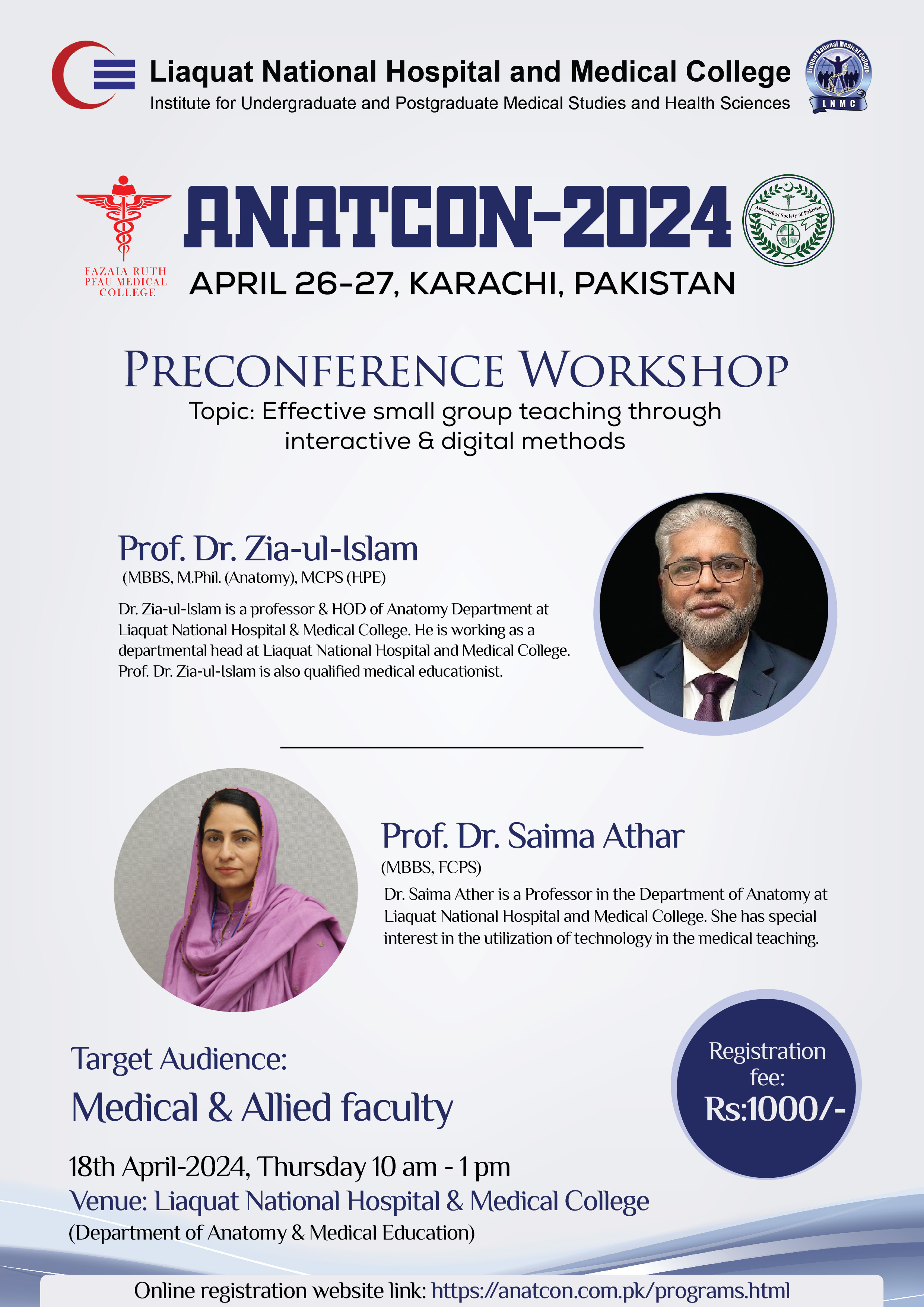 Anatcon: Pre-conference Workshop on Effective Small Group Teaching through Interactive and Digital Methods