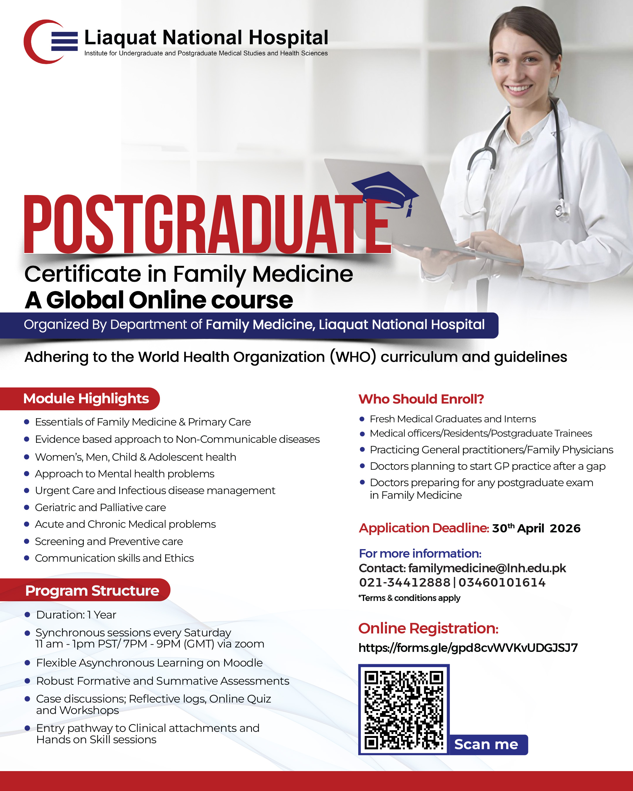 Postgraduate Certificate Course in Family Medicine - Adhering to the WHO Curriculum and Guidelines