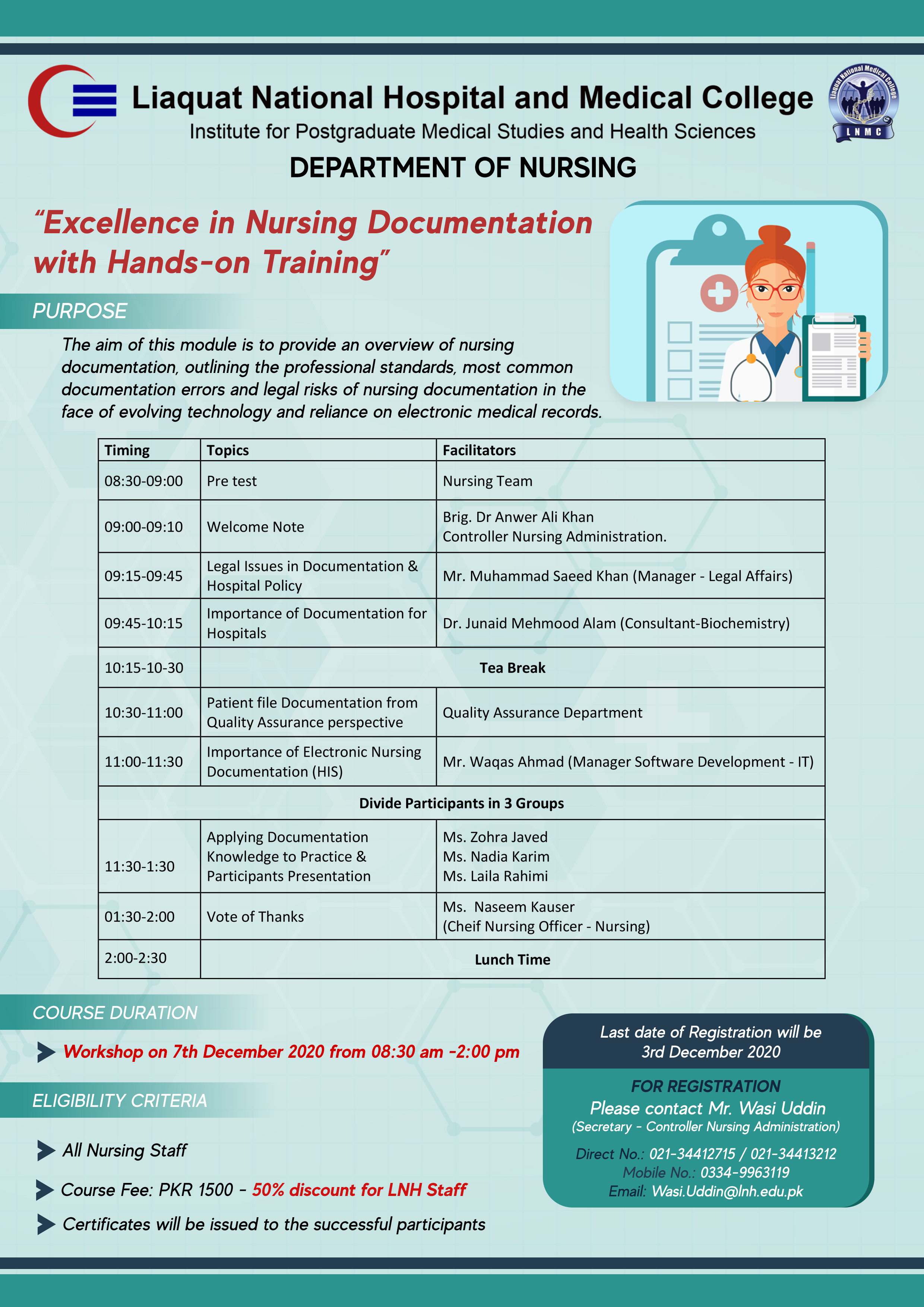 Workshop on: Excellence in Nursing Documentation with Hands-on Training