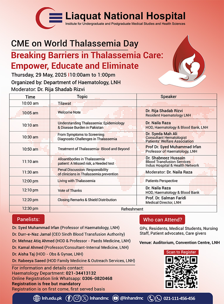 CME on Breaking Barriers in Thalassemia Care:  Empower, Educate and Eliminate