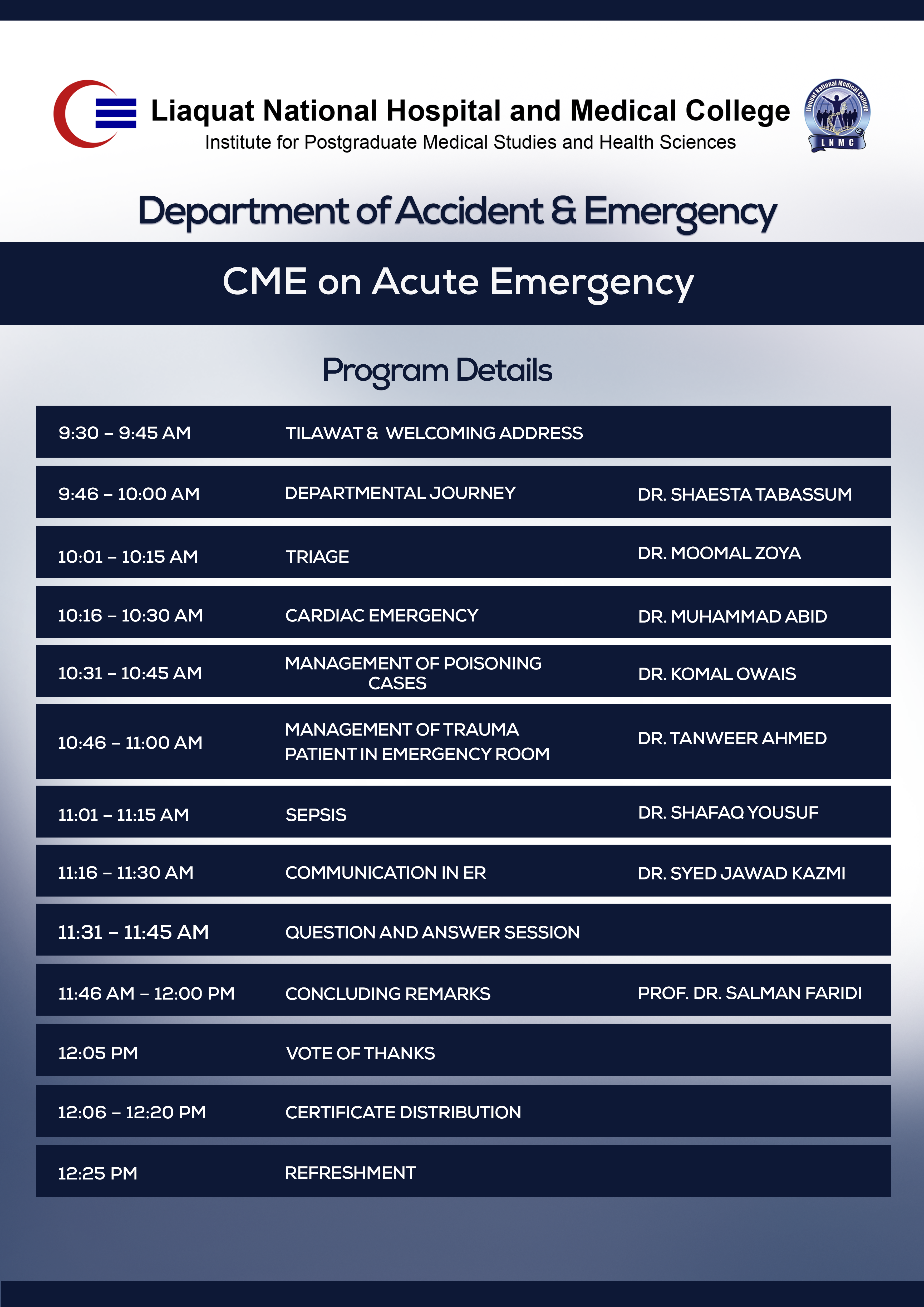 CME on Acute Emergency: Leading from the Front; Bridging the Gap