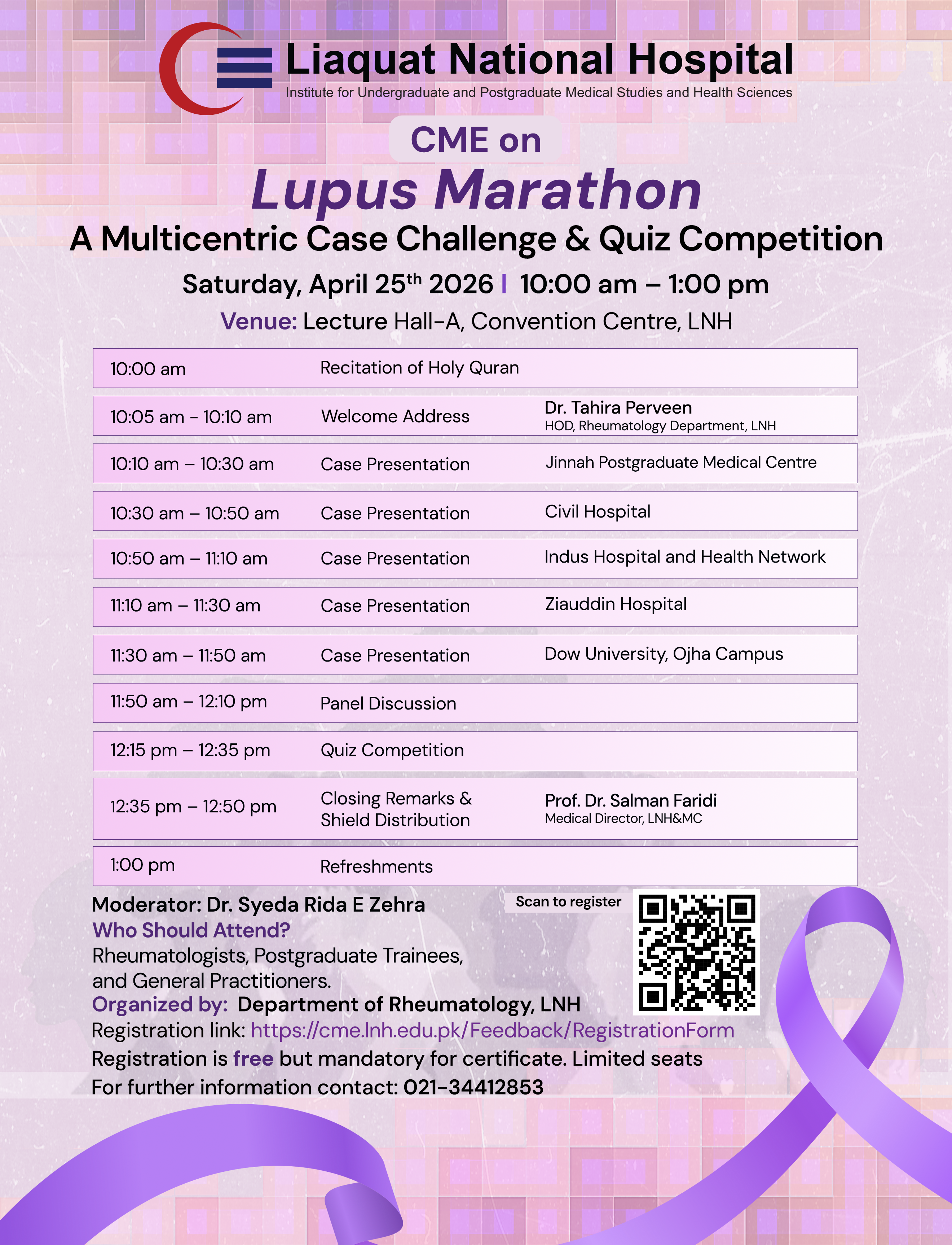 CME on Lupus Marathon – A Multicentric Case Challenge and Quiz Competition | April 25, 2026