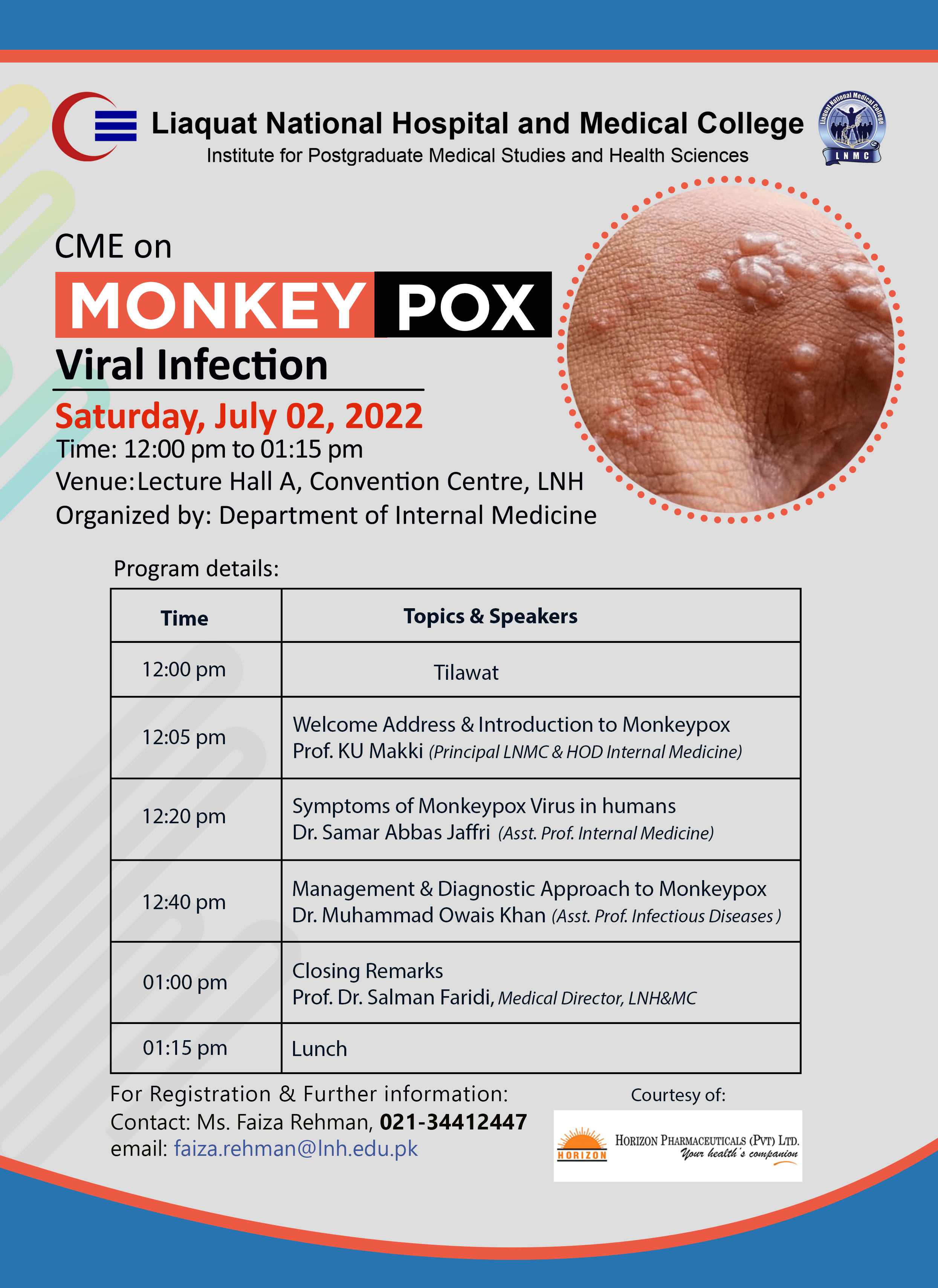 CME on Monkeypox Viral Infection
