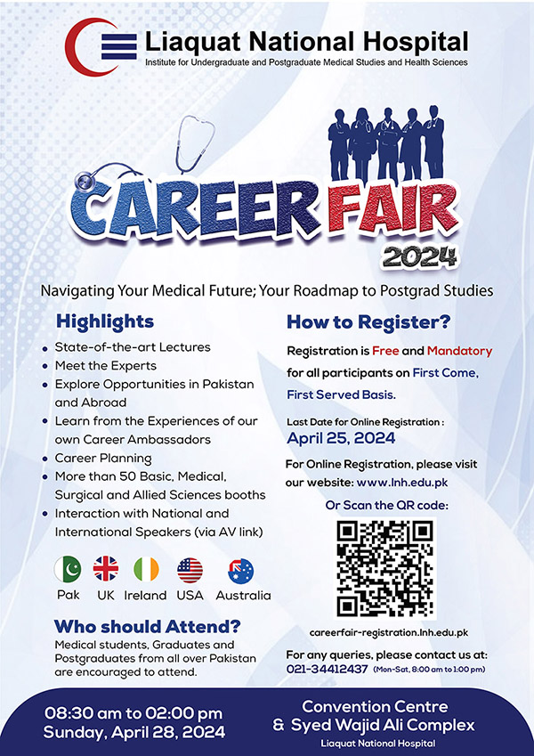 Career Fair 2024 | Navigating Your Medical Future; Your Roadmap to Postgrad Studies, April 28, 2024