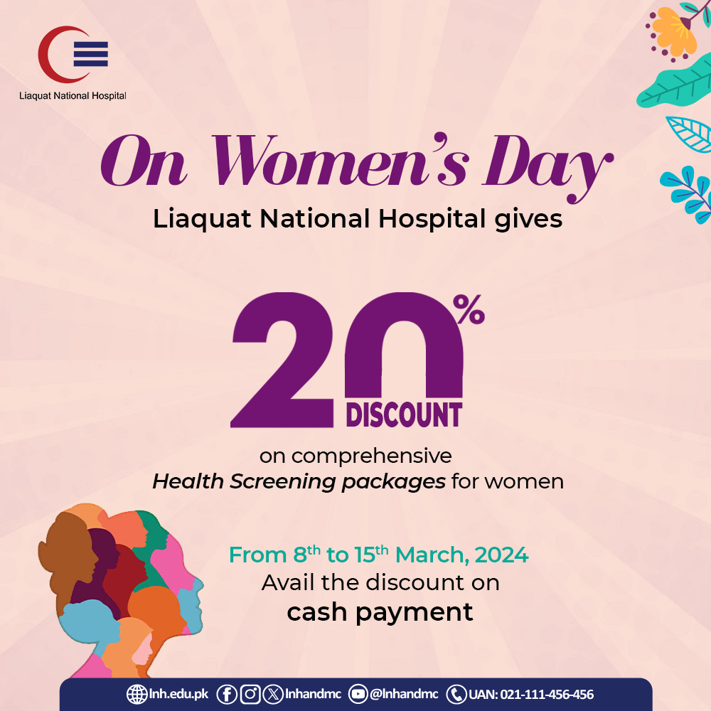 20% Discount on Comprehensive Health Screening Packages for Women on Women’s Day