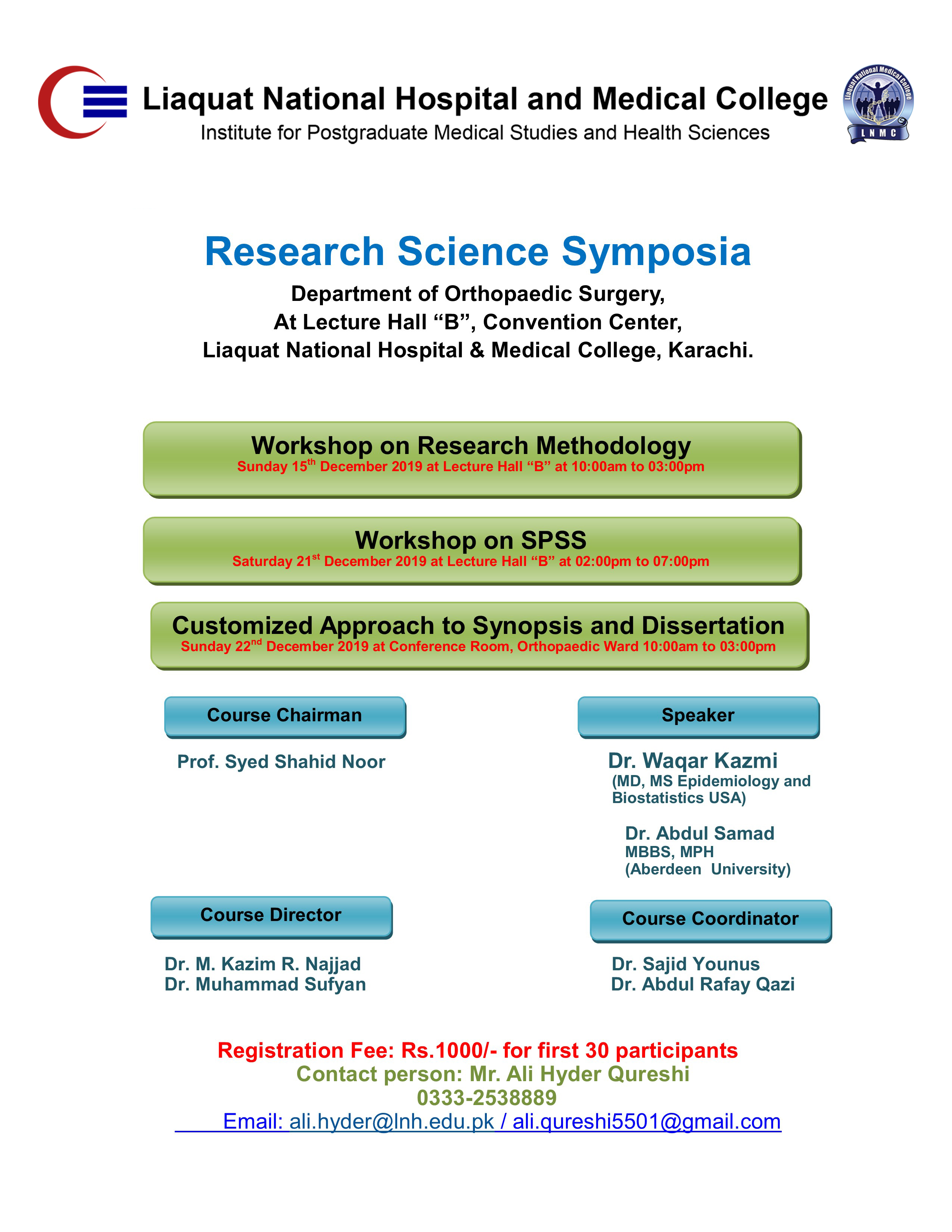 Research Science Symposia