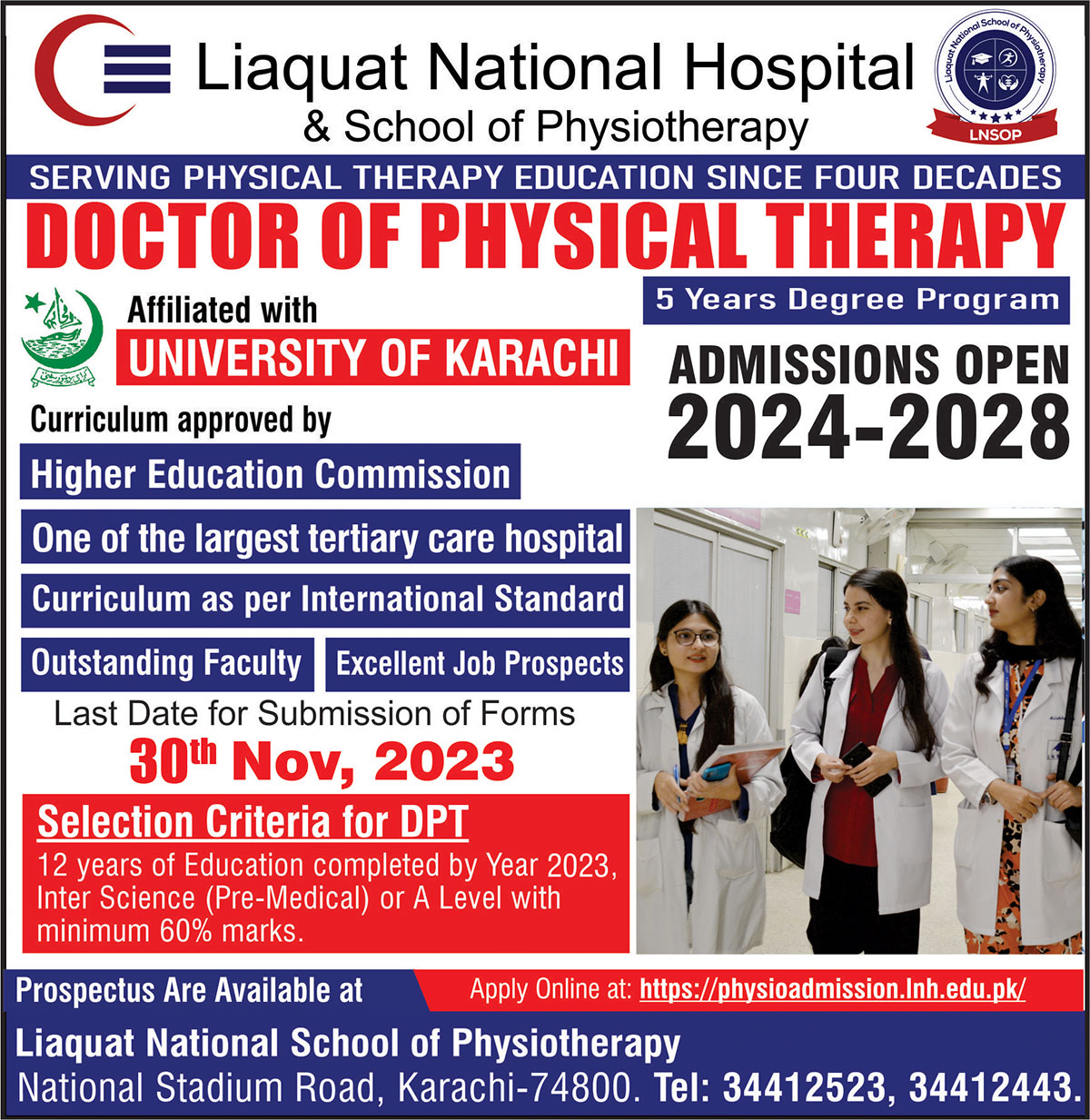 Admissions Open in Doctor of Physical Therapy 