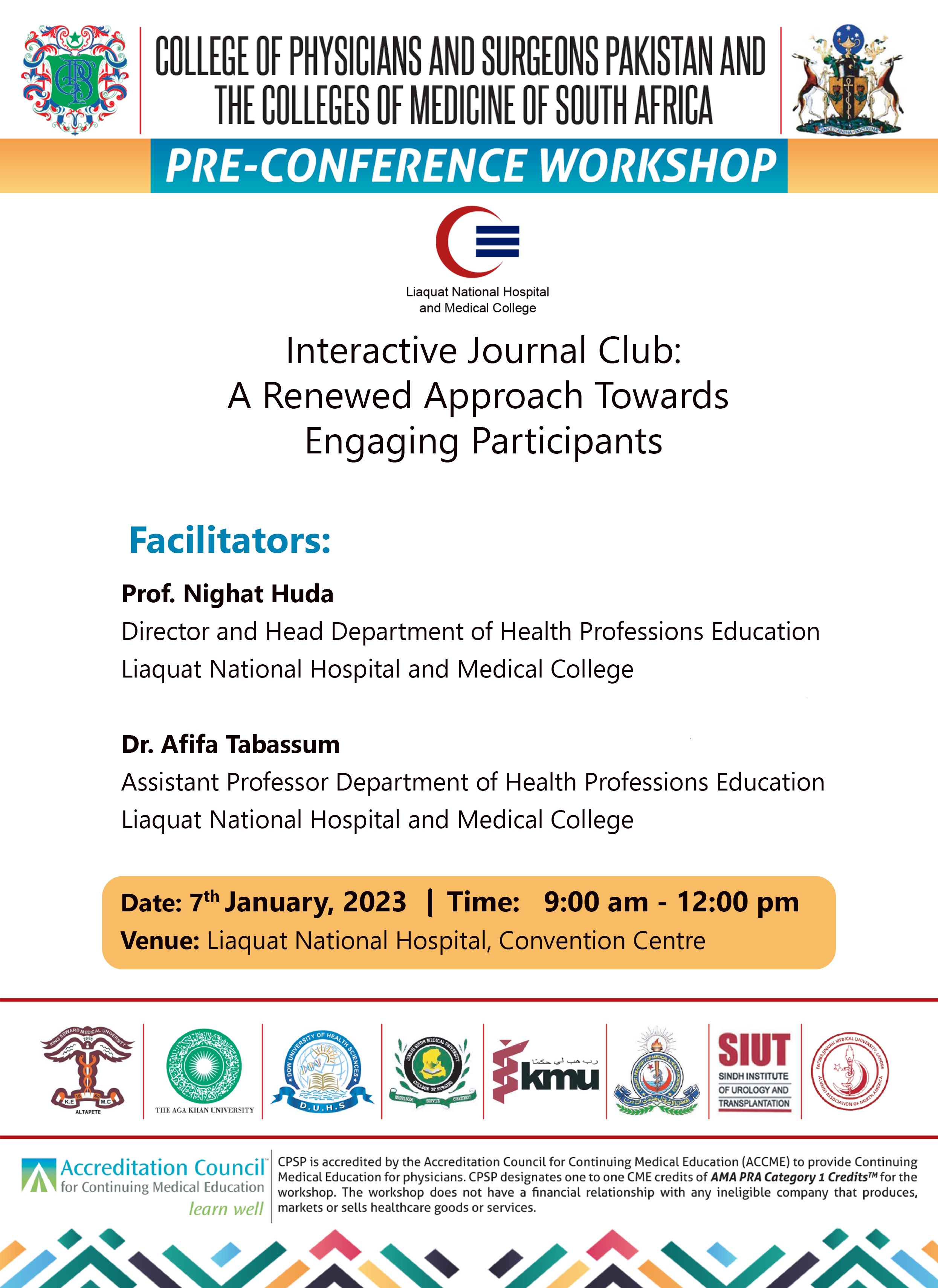 Pre-conference Workshop- Interactive Journal Club: A Renewed Approach towards Engaging Participants