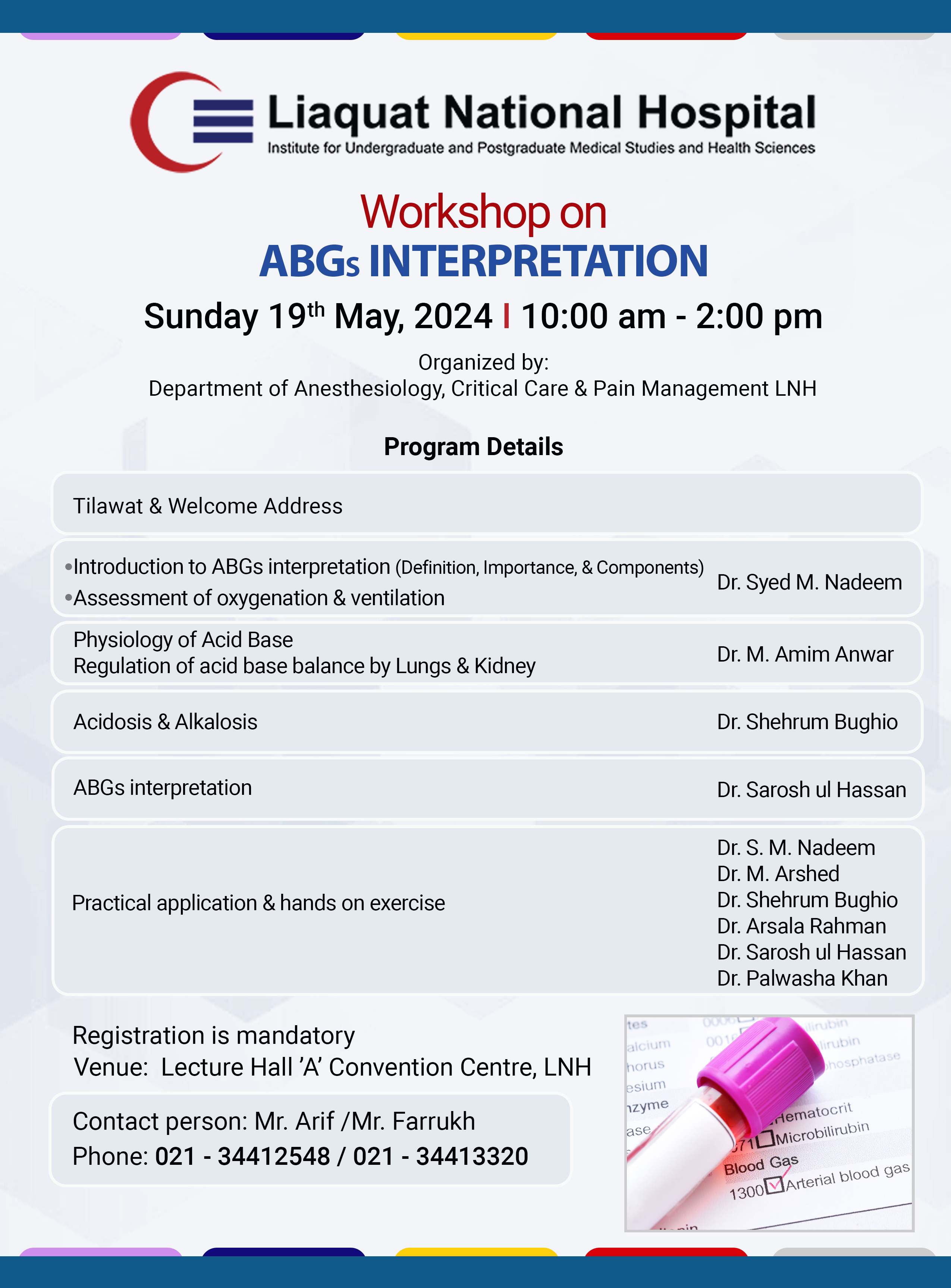 Workshop on ABGs Interpretation, May 19, 2024