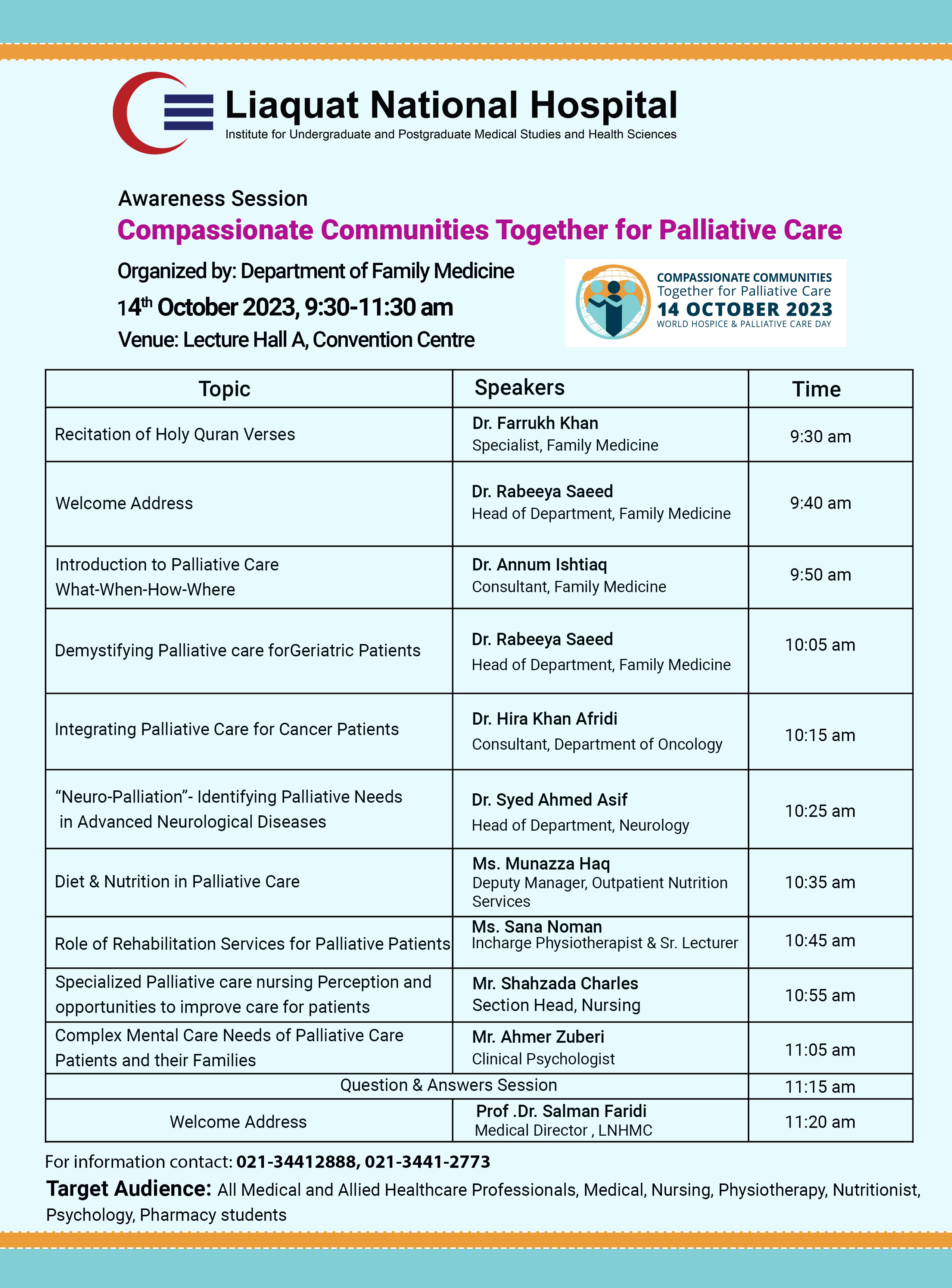 Awareness Session on Compassionate Communities Together for Palliative Care
