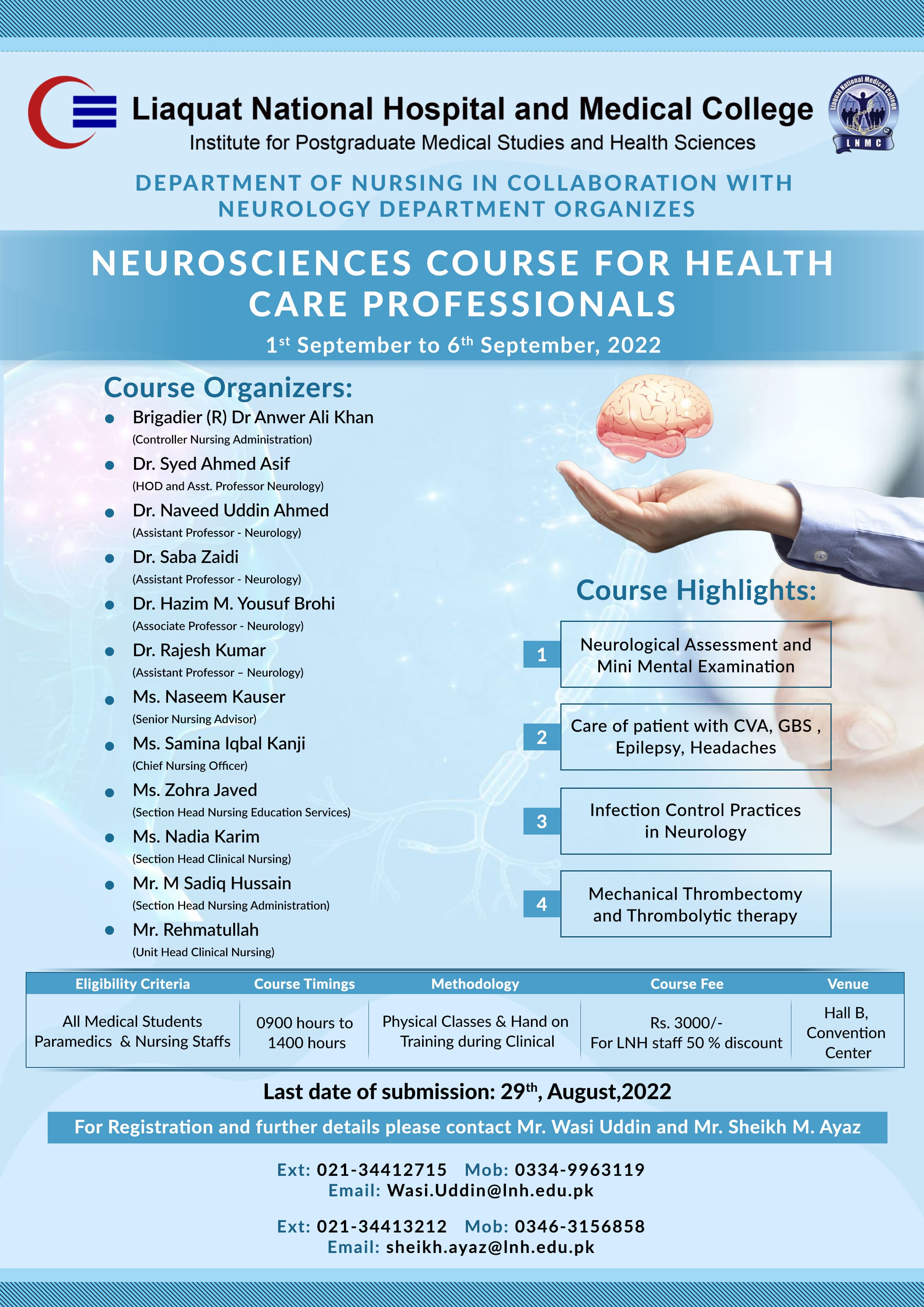 Neurosciences Course for Healthcare Professionals