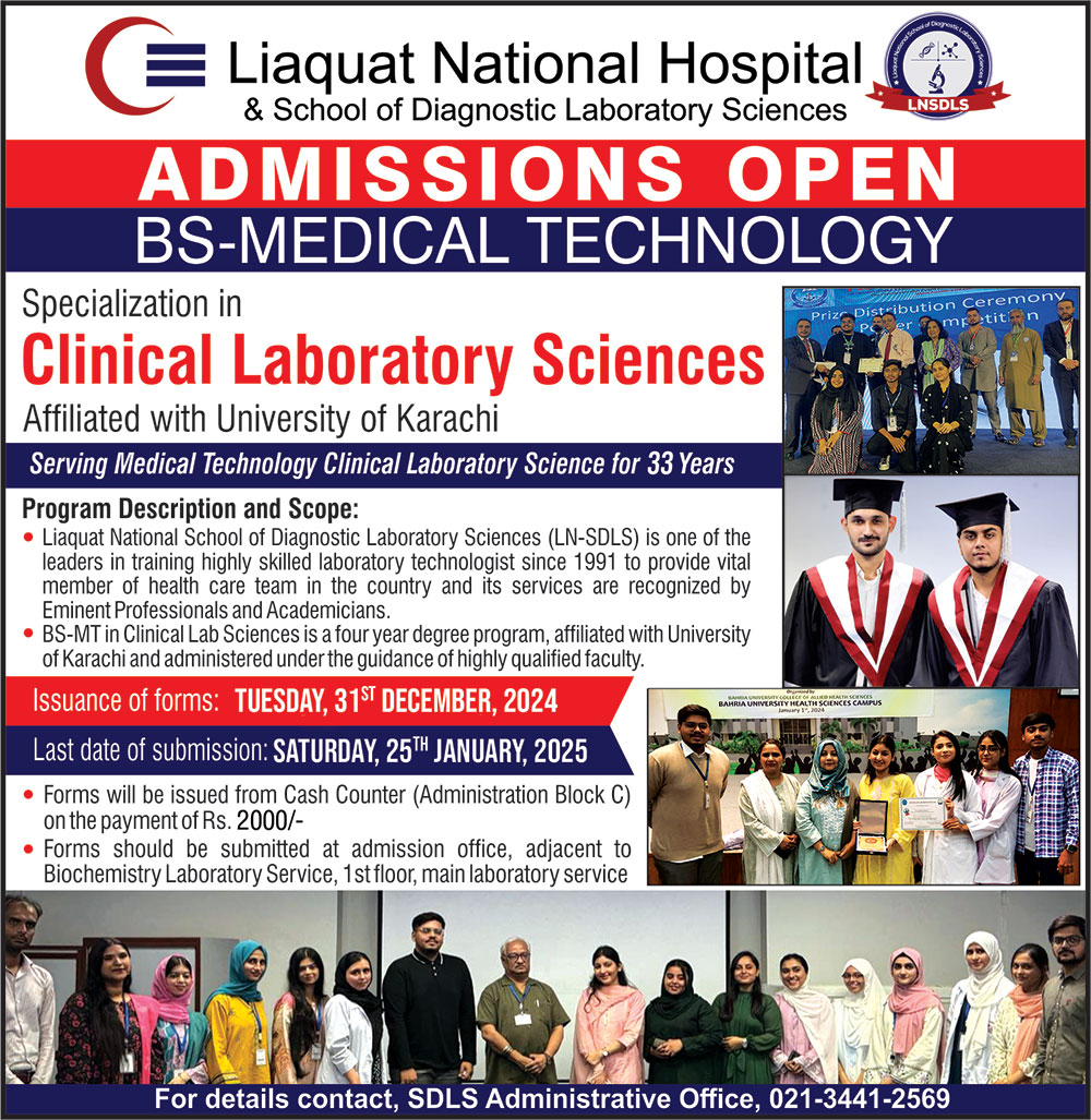 Admissions in BS - Medical Technology - Clinical Lab Sciences