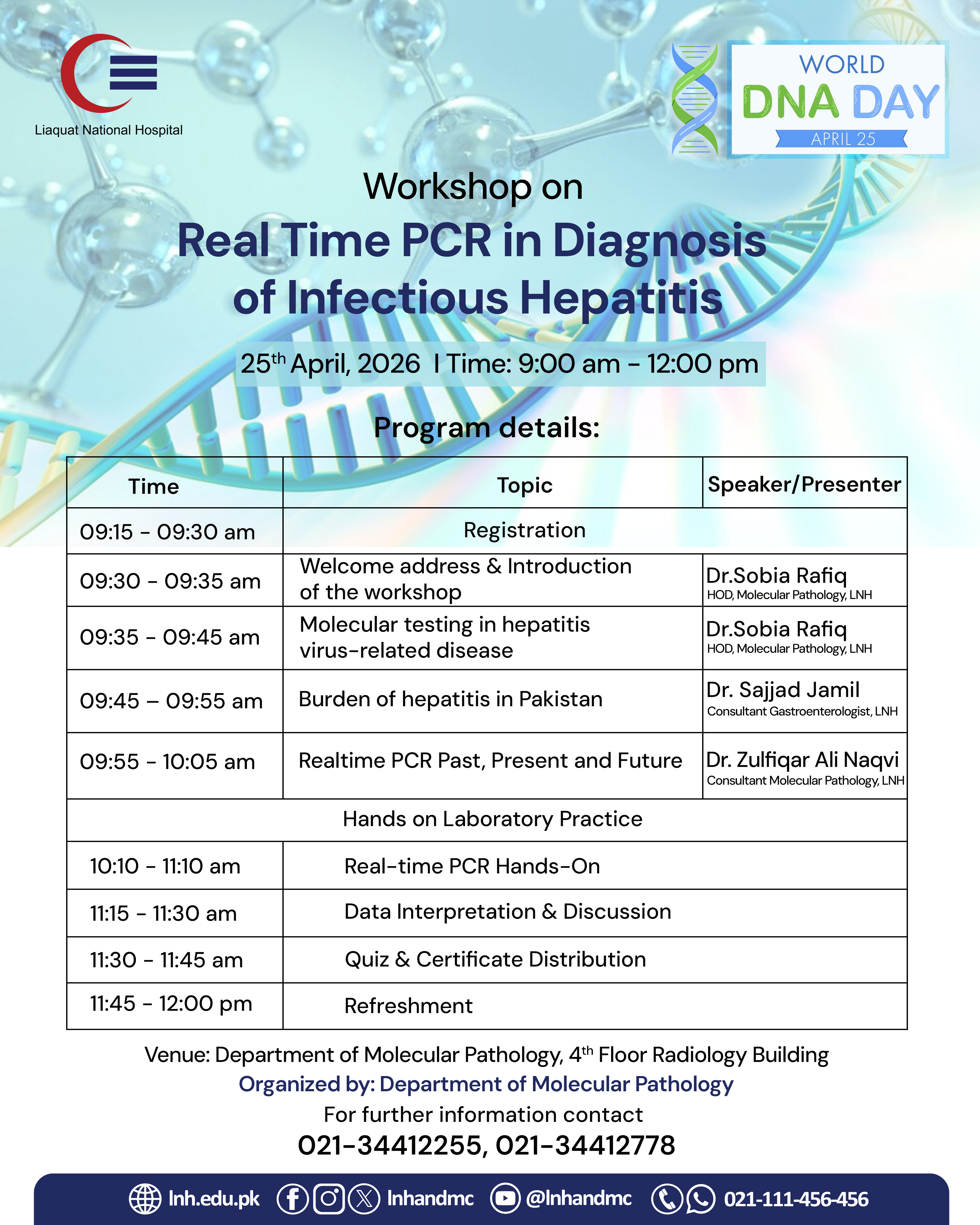 Workshop on Real time PCR in diagnosis of Infectious Hepatitis | April 25, 2026