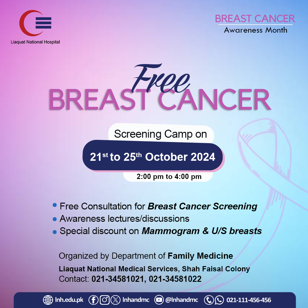 Free Breast Cancer Screening Camp at Shah Faisal Colony Outreach Medical Services