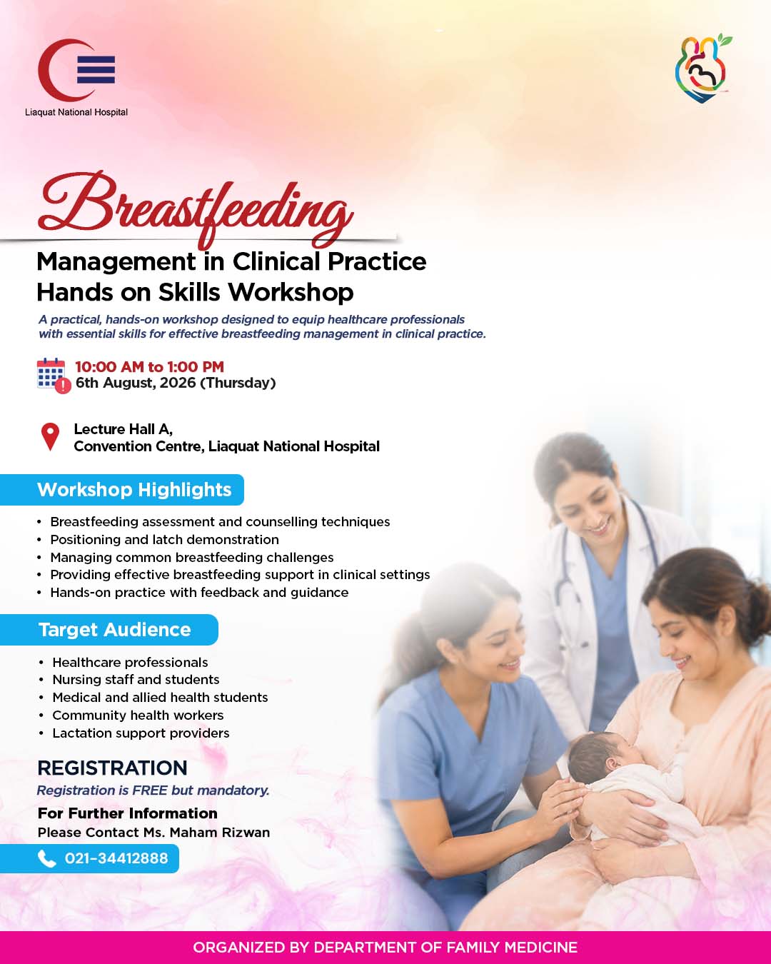 World Breastfeeding Week – Hands on Skills Workshop on Breastfeeding Management in Clinical Practice | August 12, 2026