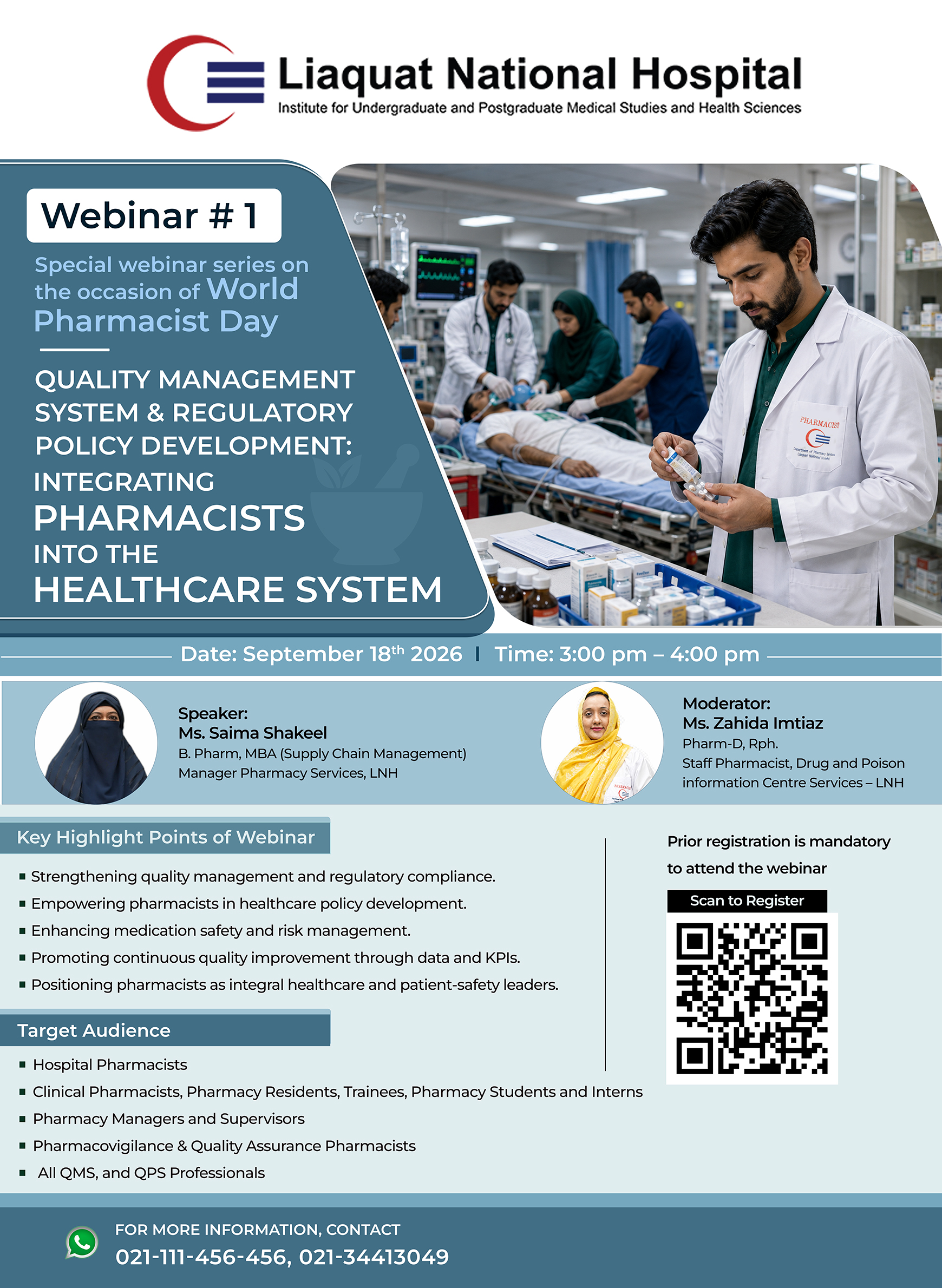 World Pharmacists Day Special webinar series: Quality Management System & Regulatory Pharmacist Policy Development | Sep 18, 2026