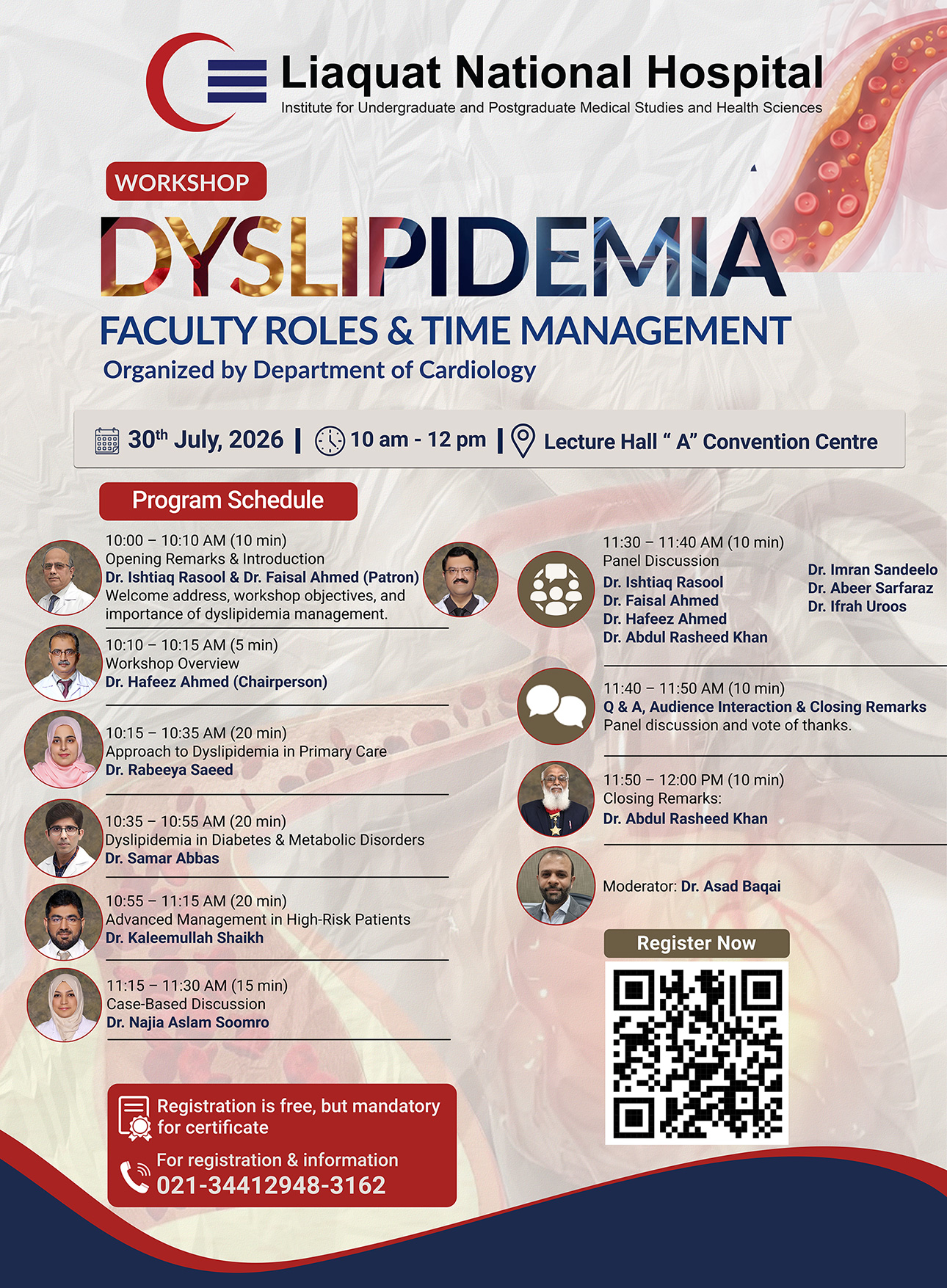 Workshop on Dyslipidemia - Faculty Roles & Time Management | July 30, 2026