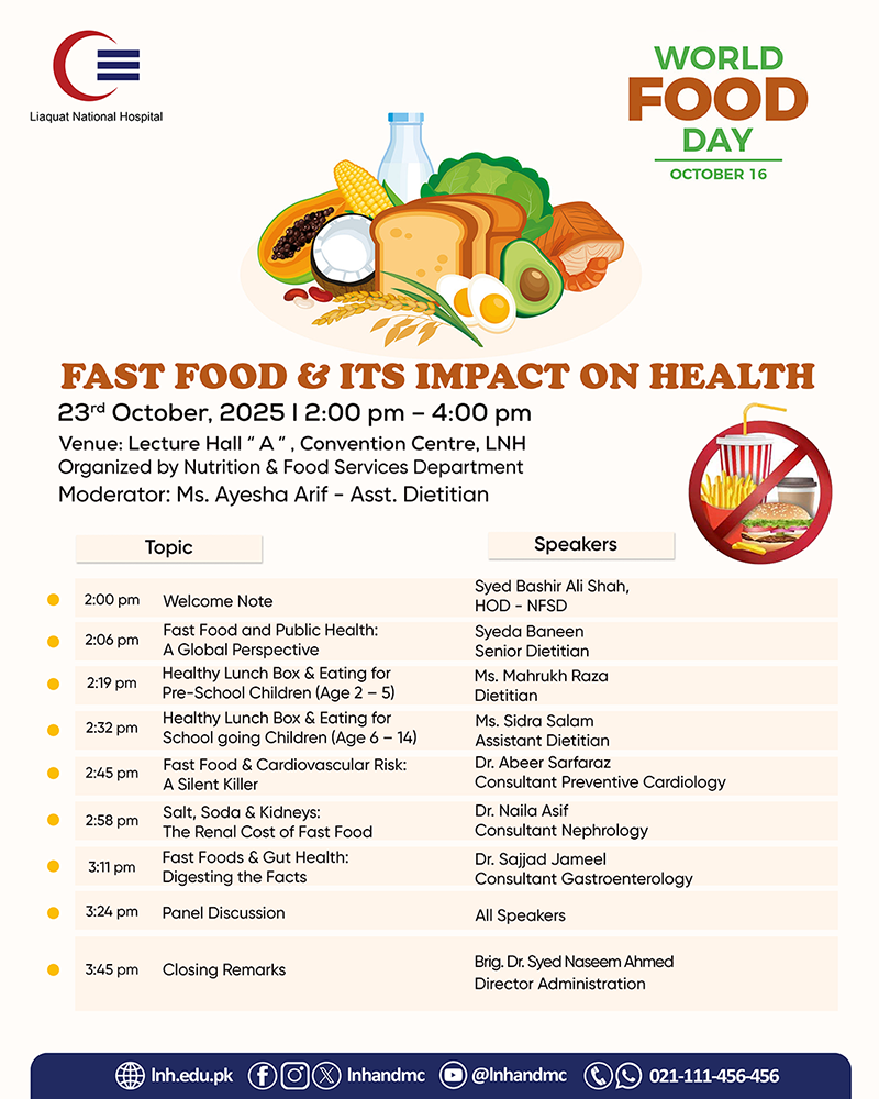 Seminar on Fast Food and its Impact on Health,  23rd October, 2025
