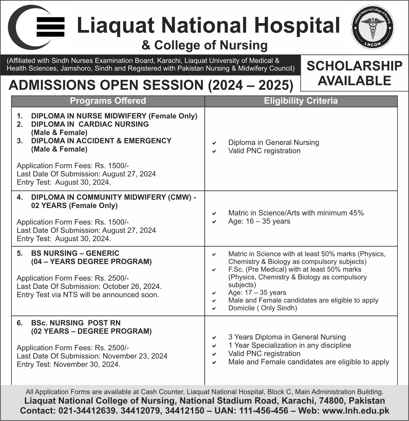 Admissions Open Session 2024 2025