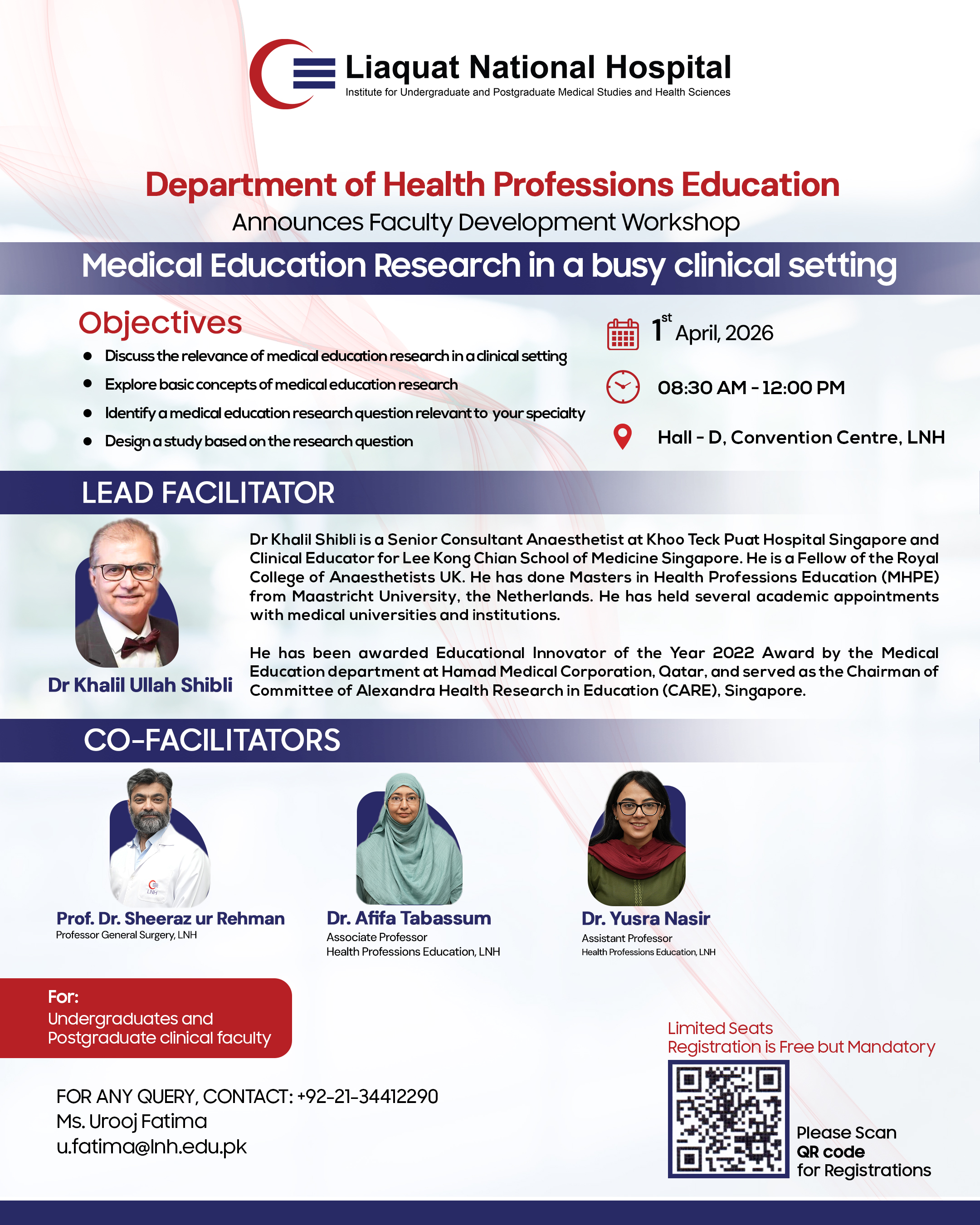 Faculty Development Workshop on Medical Education Research in a Busy ...
