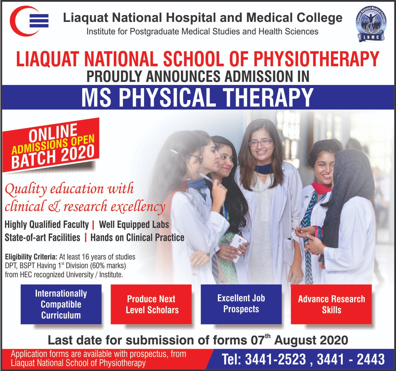 Admission in MS Physical Therapy